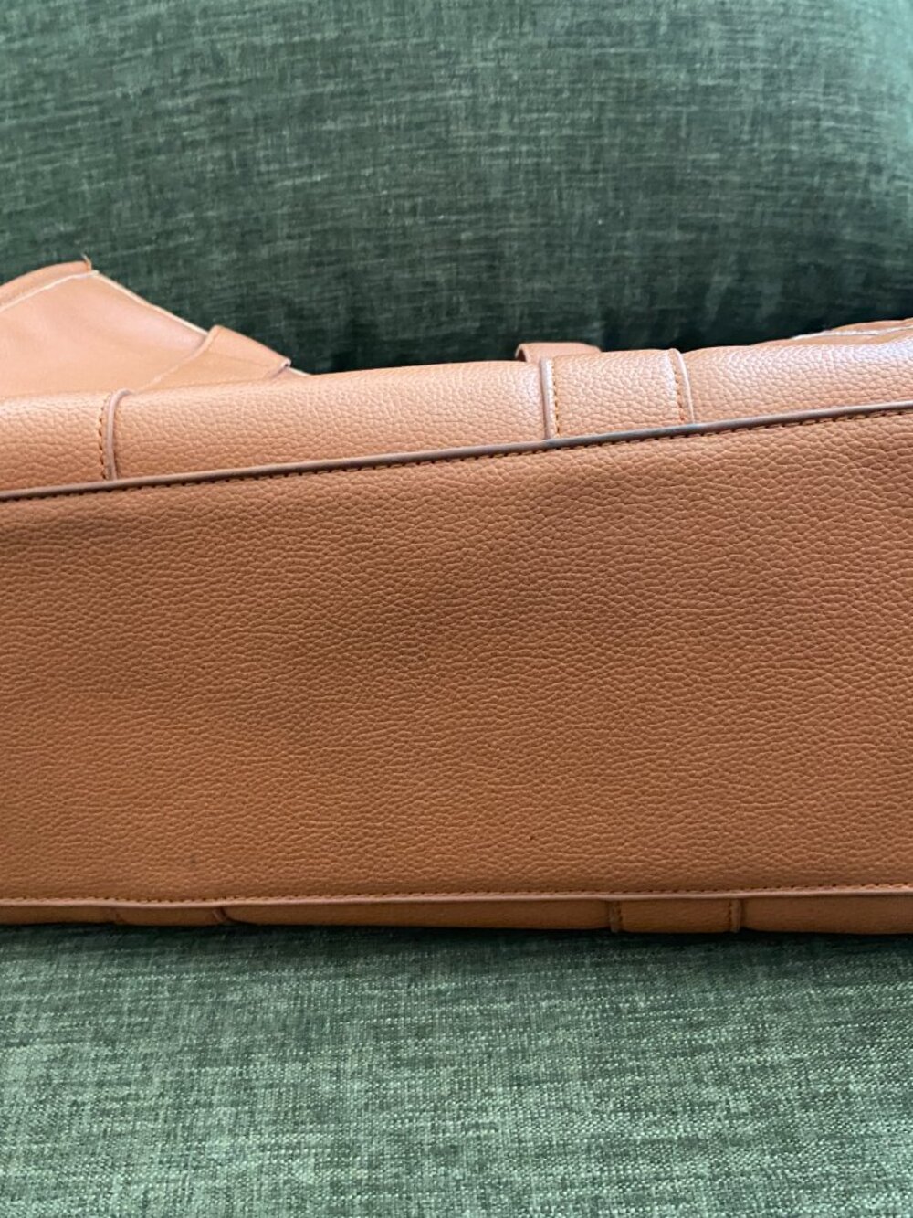 The Tote Bag Marc Jacobs Inspired Vegan Leather Tote Camel Crossbody Satchel - Picture 12 of 15